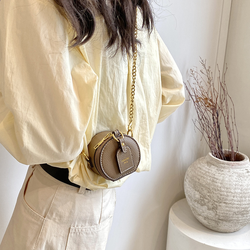 Exquisite cute mini small pu solid color women's change lipstick bag 24 spring new shoulder messenger bag wholesale
