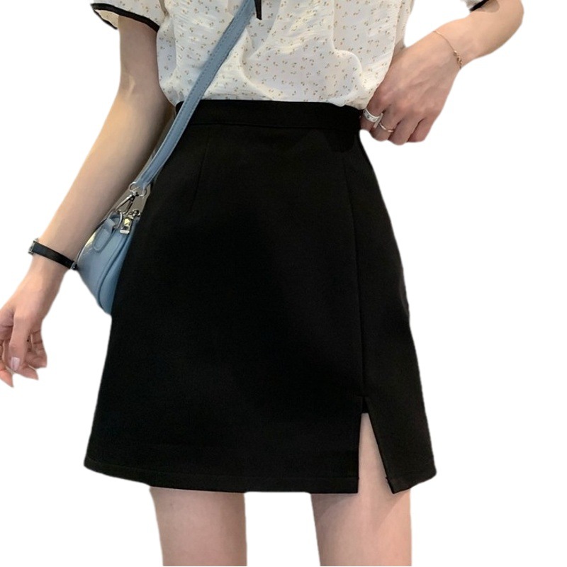 Short split A- line suit skirt high waist high-rise summer clothes hip-wrapped xs Plus small size wear matching hot girl