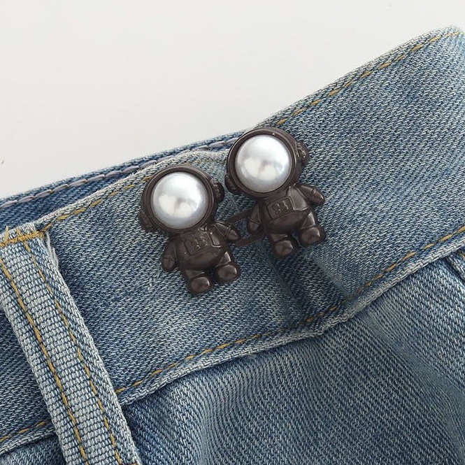 Picture of Chinese Knot Waist Buckle Pair Buckle Flat Bottom Removable Nail-free Seam-free Button Girl's Trouser Skirt Waist Size Change Artifact