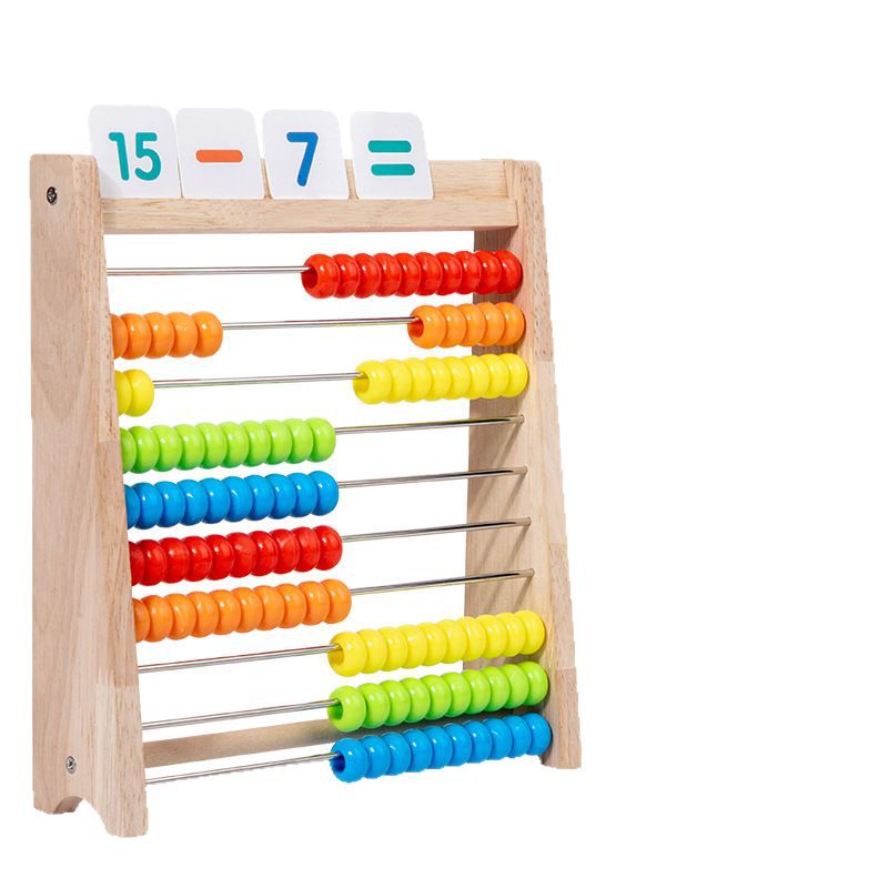 Picture of Children's Mathematics Arithmetic Teaching Aids Educational Toys 4-6 Counting Sticks Addition and Subtraction Calculation Frame Abacus Counter