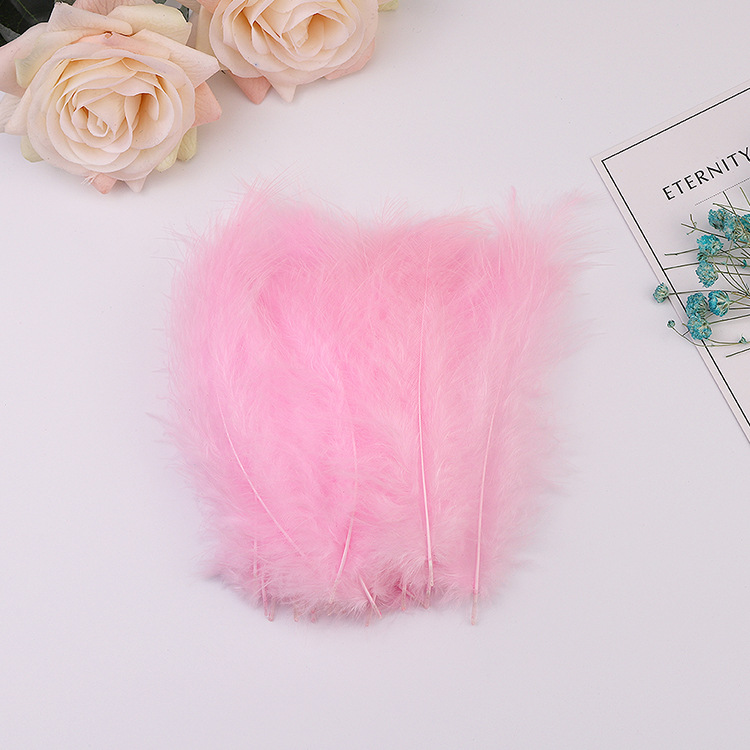Picture of Cross-Border Wholesale Turkey Feathers Pointed Tail Velvet Feathers Colorful Feathers Dream Catcher Feathers Feather Lamp Wave Ball Feathers