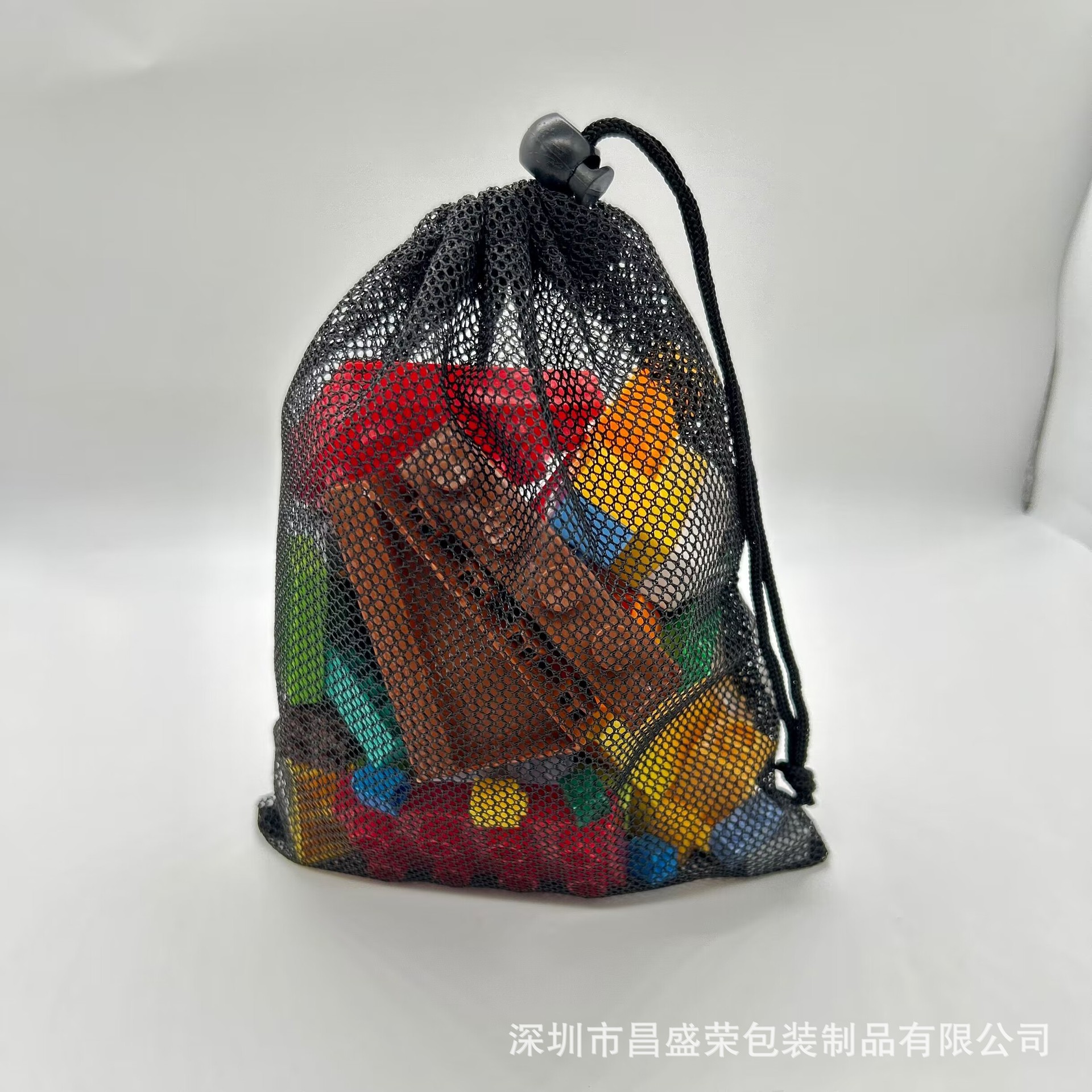 Factory wholesale nylon mesh storage bag polyester drawstring bag black mesh bag toy drawstring mesh bag