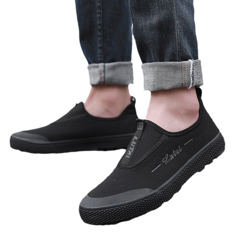 Lutai Spring & Fall Low-Top Labor Protection Shoes Construction Site Rubber Shoes Labor Shoes Thickeneded Outsole Liberation Shoes Lightweight Wear-Resistant Rubber Shoes