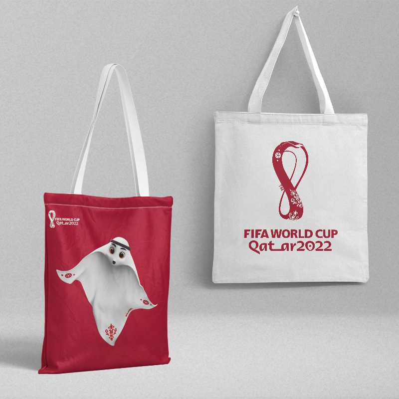 Picture of Spanish football team canvas bag length 39 width 36CM football World Cup handbag gift bag large capacity