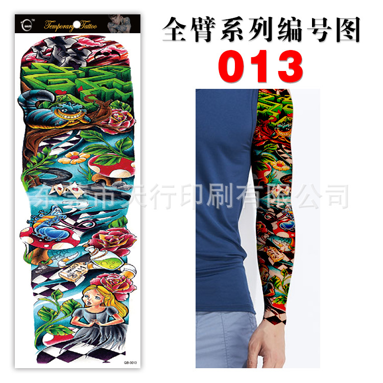 Picture of Manufacturer in Stock Wholesale Full Arm Tattoo Stickers Arm Waterproof Tattoo Stickers Popular Tattoo Decals Arm Horror Tattoo Stickers