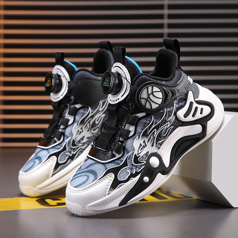 Boys Shoes Summer 2024 New Children Boys Basketball sneaker Middle and Big Children Running Shoes Mesh Breathable