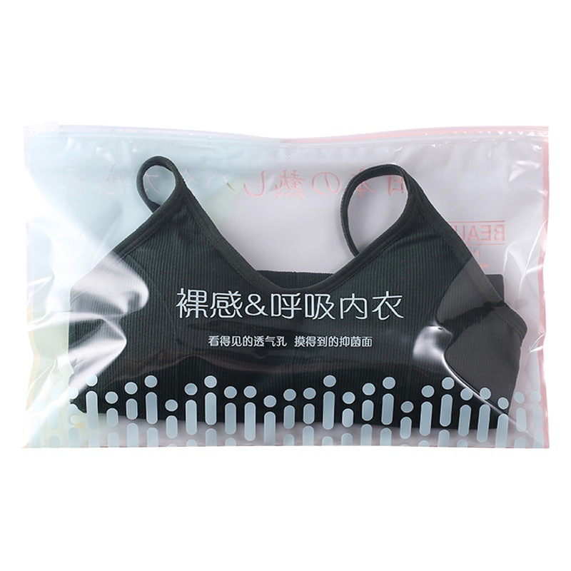 Pe Clothing Underwear Zipper Bag Women's Bra and Underwear Packaging Bag Self-Sealing Bag Self-Sealing Storage Zipper Type
