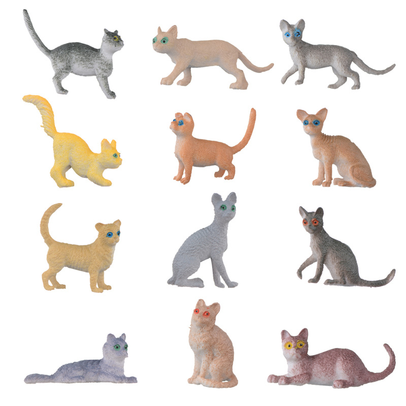 Picture of Simulation Animal Model Cat Dog Ladybug Solid Environmentally Friendly Plastic Stall Toys Children's Day Toys
