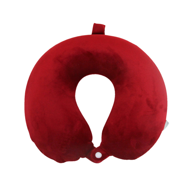 Picture of Memory pillow U-shaped pillow travel neck pillow U-shaped neck pillow LOGO embroidery U-shaped monochrome solid color memory foam U-shaped pillow
