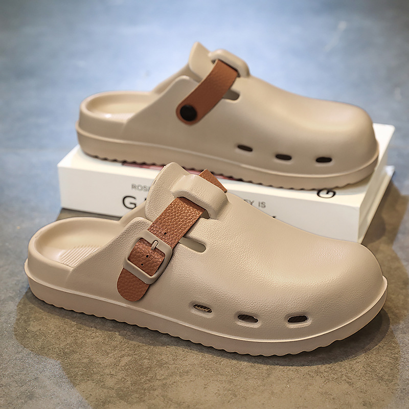 Half-drag Birkenow Shoes Summer 2025 New Thick-soled Fishing Birkenow Shoes Non-slip Lazy Shoe Shoe Beach Cave Shoes