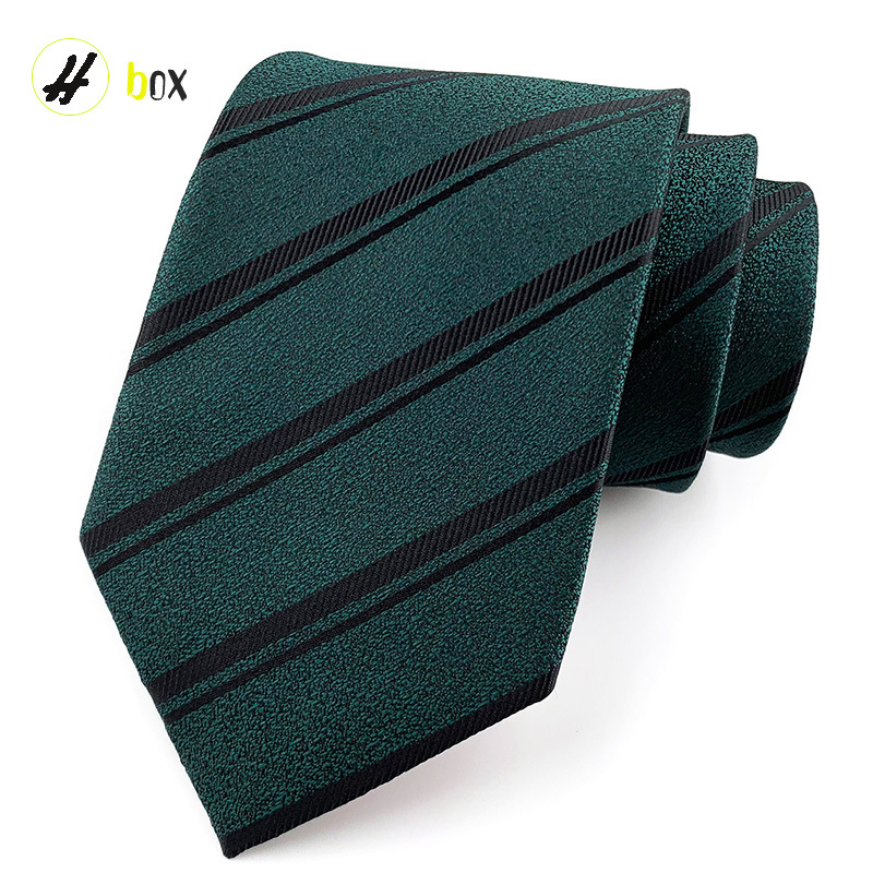 Picture of 8cm hand tie polyester yarn-dyed men's formal wear striped professional business suit accessories manufacturers in stock wholesale