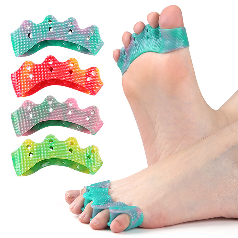 Color five-hole toe splitter SEBS thumb valgus big toe bone overlap toe separator five-hole separation pad