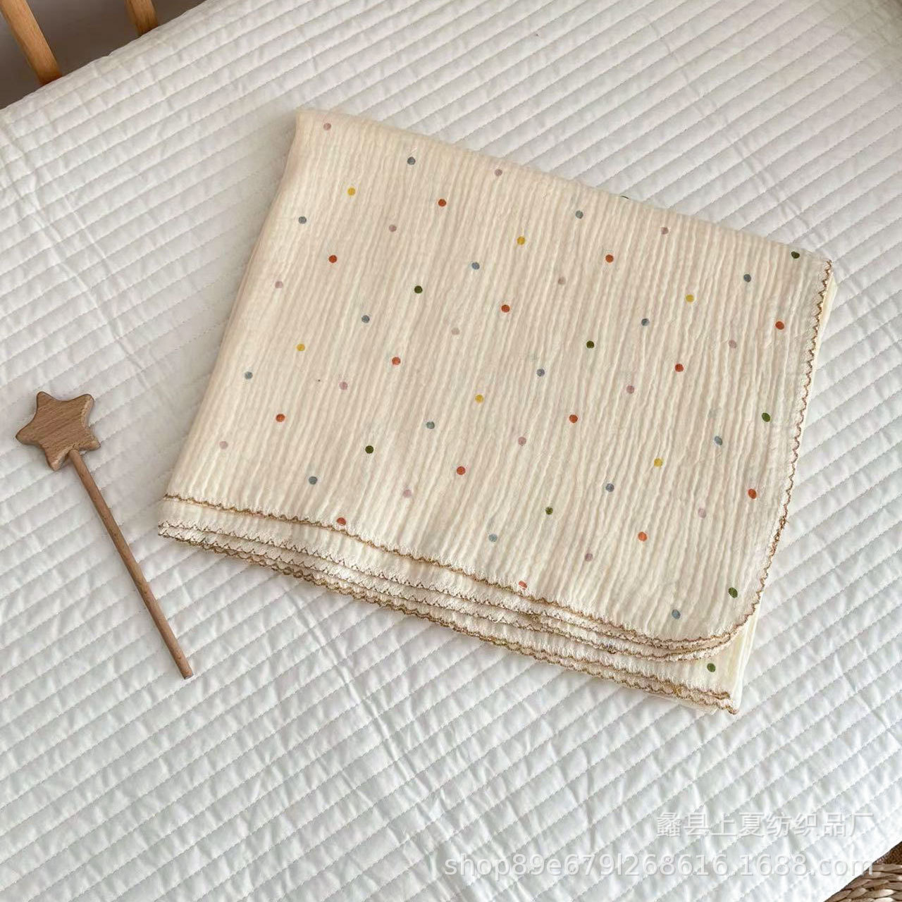 Picture of Baby's 2-layer Summer Thin Cotton Candy Quilt Baby's Air-conditioning Quilt Gauze Soft Summer Blanket Children's Towel Quilt