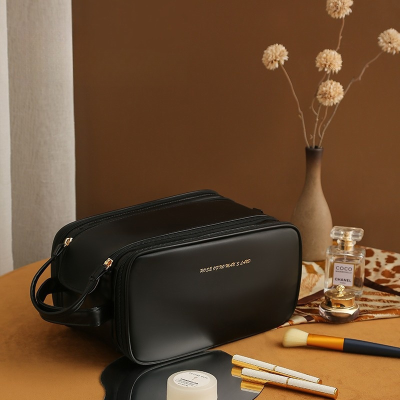 Picture of ins style portable cosmetic bag large capacity travel portable wash bag new super popular wash cosmetics storage bag