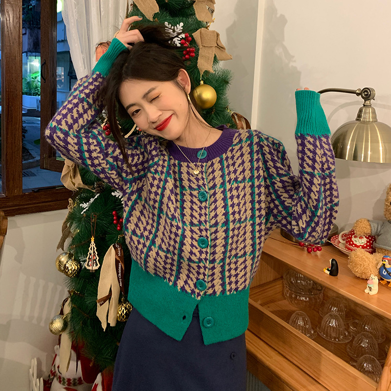 Women's Sweater Early Spring Autumn 2024 New Women's Loose Knitted Cardigan Coat Spring Autumn Short Top