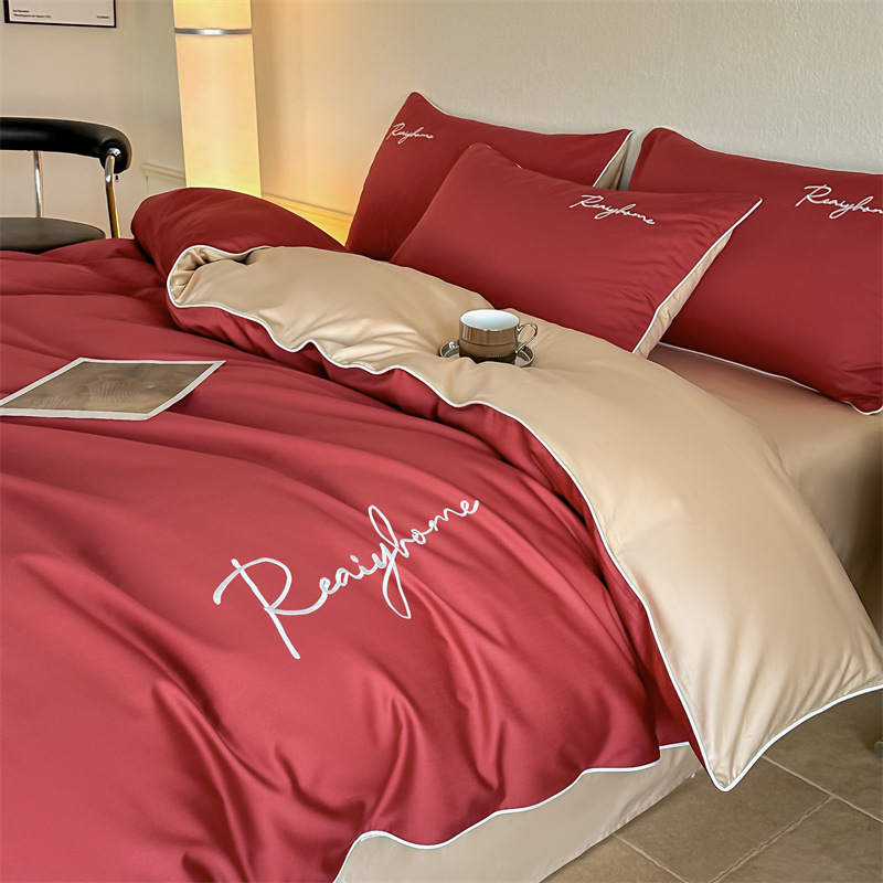 Picture of High-grade sense 120 long-staple cotton bed four-piece cotton cotton light luxury four-season universal quilt cover bed sheet bedding 4