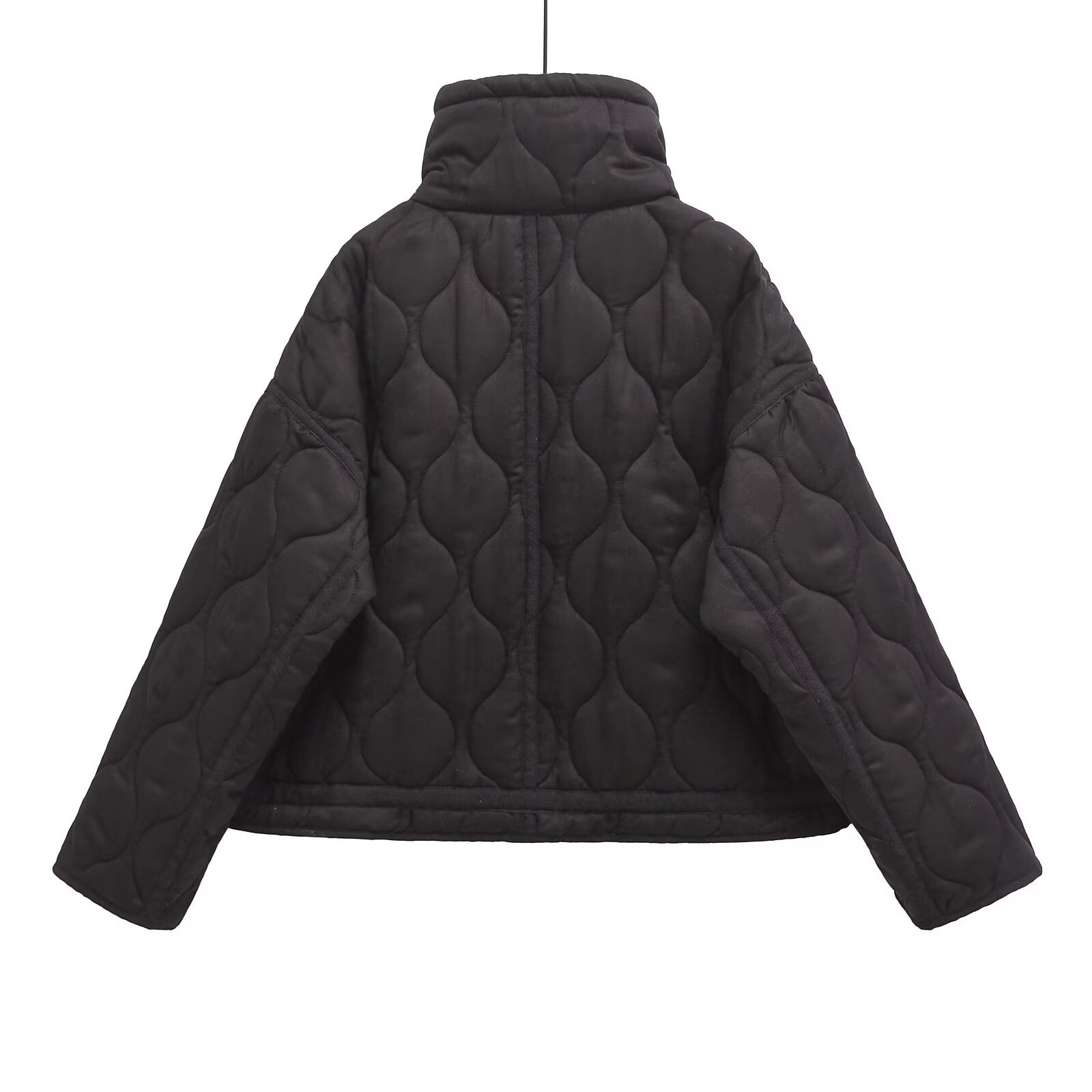 Picture of 2024 Winter New European and American Cross-border Women's Urban Leisure Quilted Cotton Tencel Washed Collar Loose Cotton Coat