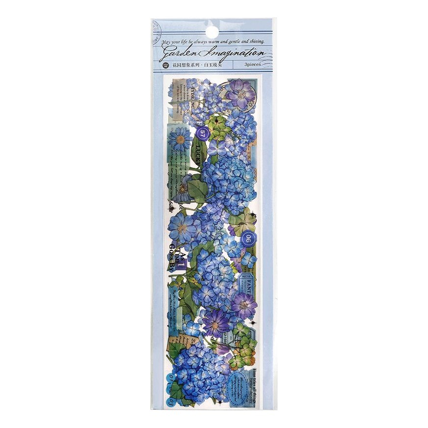 Infeel.MePET special oil strip tape garden imagination series Hand account material decorative stickers 3 pieces 4 types