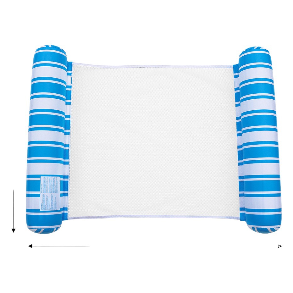 Cylindrical Inflatable Float Cross-Border Stripesd Floating Bed Swimming Ring Swimming Pool Water Float Foldableable Floating Bed Pvc