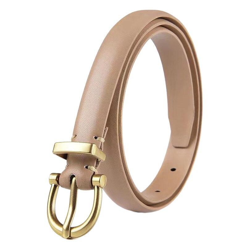 Casual Style Alloy Pin Buckle Belt Women's Fine PU Leather Elegant All-match Belt High-end All-match Simple Trouser Belt