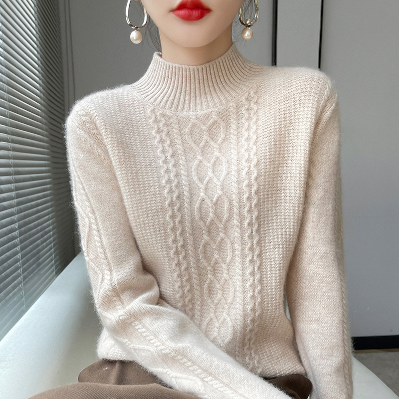 Picture of Autumn and Winter 2024 New Thickeneded Knitwear Women's Round Neck Inner Bottoming Knitwear Warm and Stylish Top