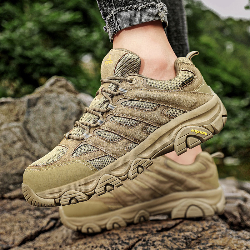 Outdoor Hiking Shoes Men's Shock Absorption Lightweight Anti-splashing Professional Off-road Hiking Shoes Mountain Climbing sneaker Travel Shoes for Men