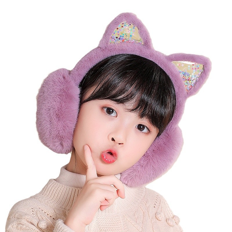 Picture of Earmuffs warm winter girls Korean cute cat ear children children Girls winter earmuffs earmuffs earmuffs earmuffs earmuffs