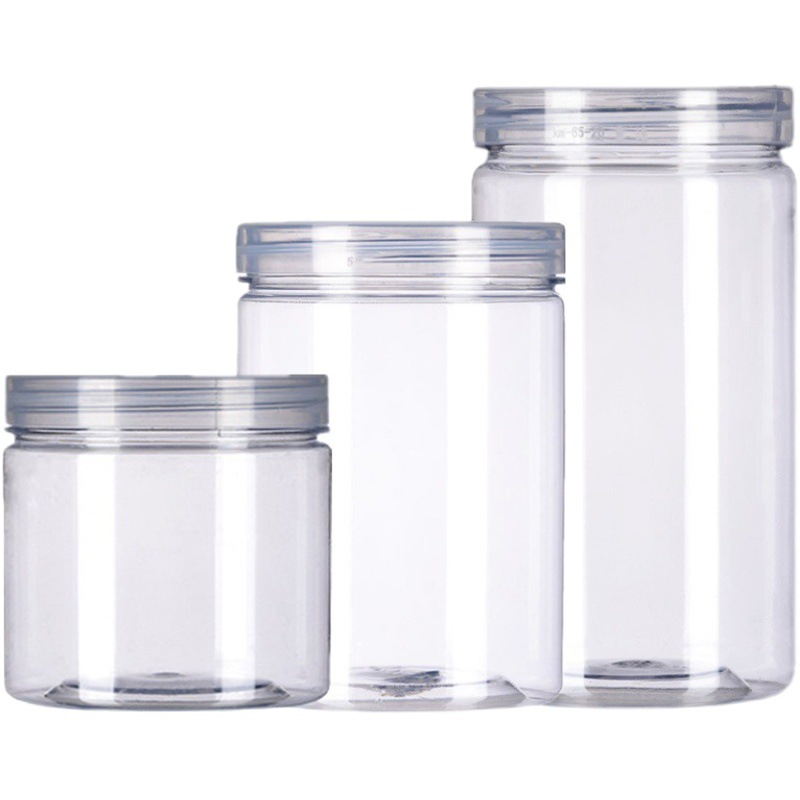 Sealed bottle storage bottle pet 85 round plastic bottle diameter plastic jar packaging jar pet transparent 500ml