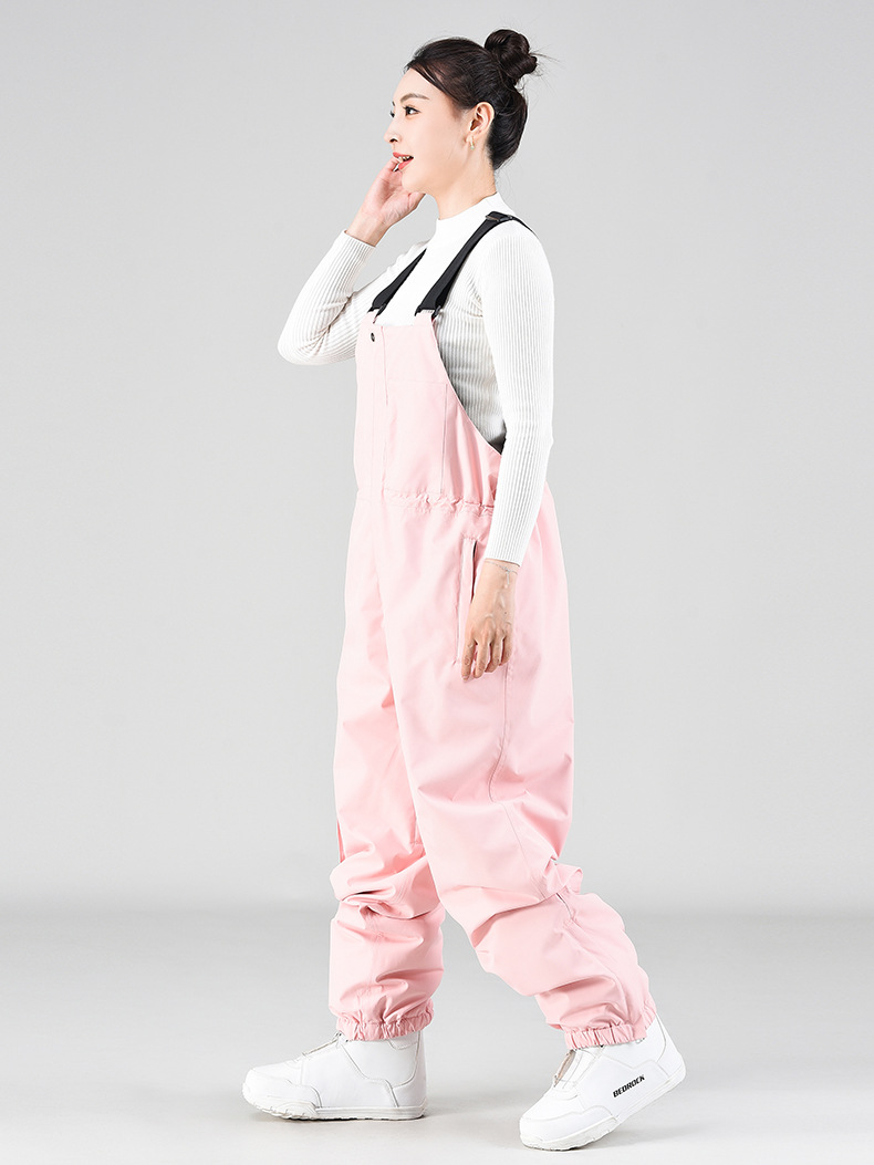 Picture of Ski suspenders for men and women OVER SIZE winter outdoor windproof snowboard pants one-body snow pants warm