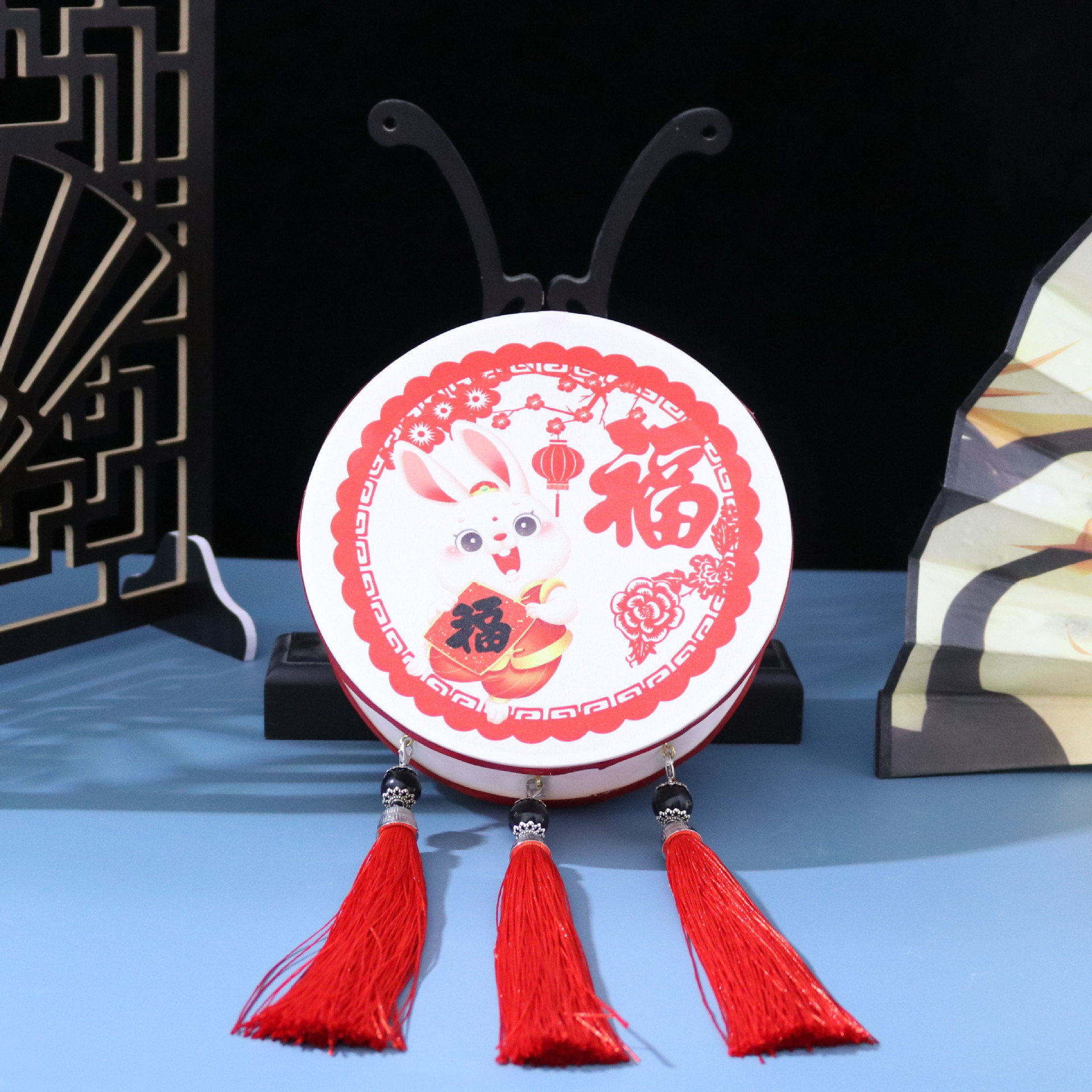 Picture of New Hanfu mid-autumn festival lantern diy handmade flowers and plants Lantern finished led Luminous lantern ancient style portable palace lantern