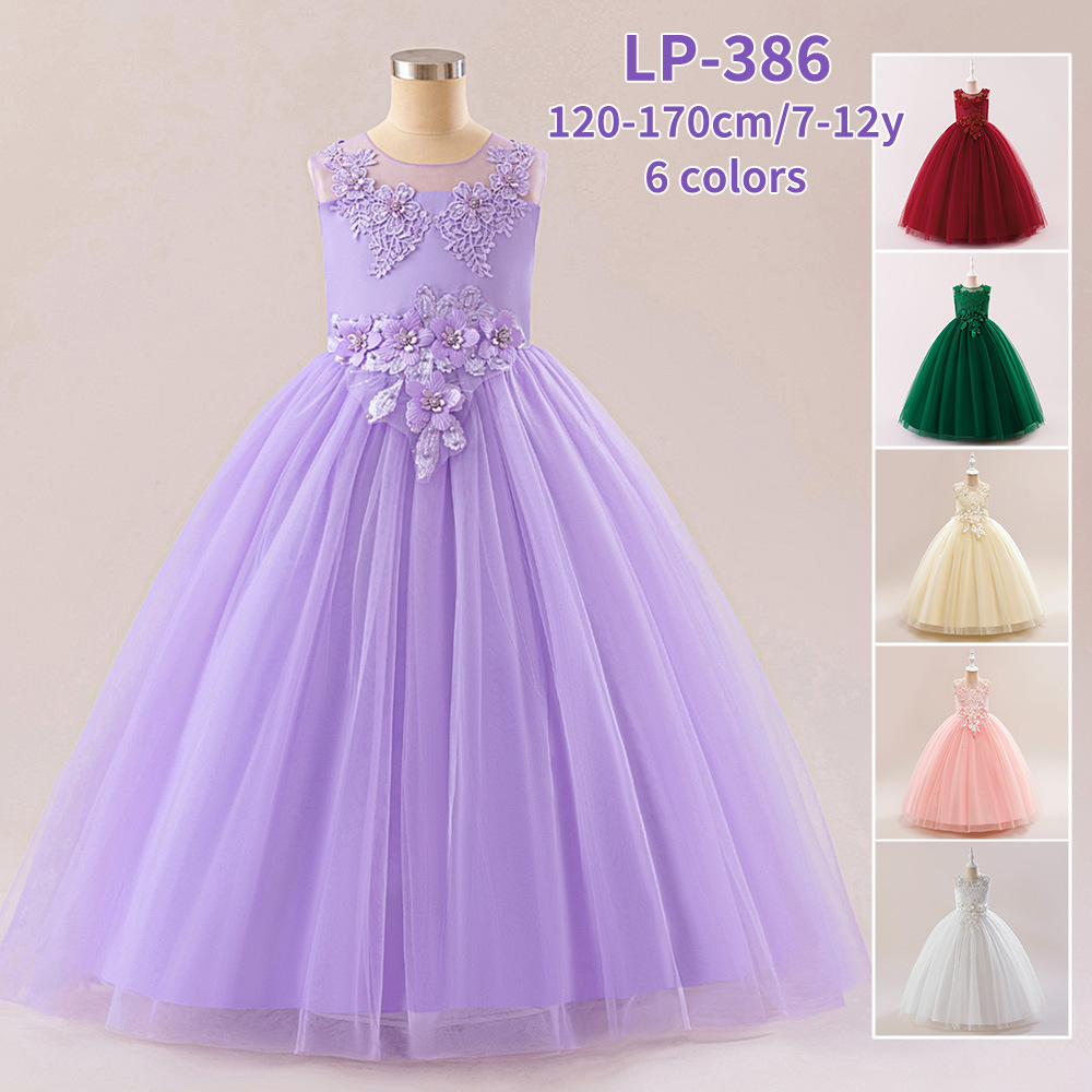 Girls Host Dress Children's Dress Embroidered Lace Princess Dress Little Girls dress flower dresse