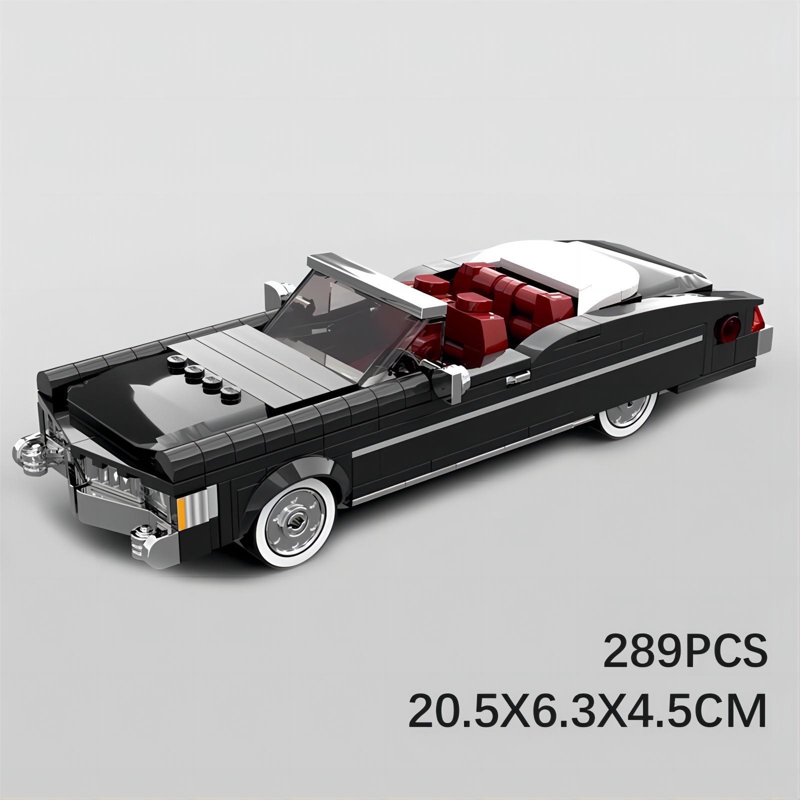 Domestic MOC Car Model Series Compatible with Lego 1973 Cadillac Eldorado Assembled Toys
