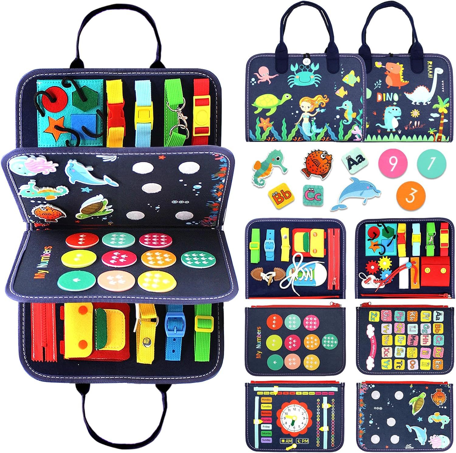 Picture of Cross-border foreign trade felt learning board Montessori early education board busy board children's quiet book cloth book in stock wholesale factory
