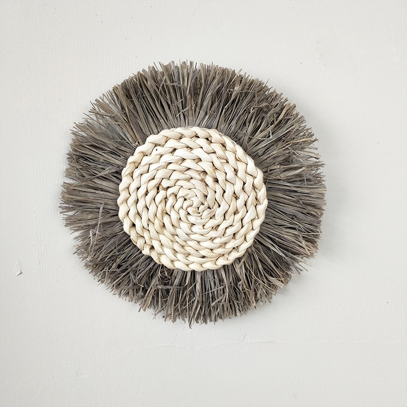 Picture of Pastoral Style Wall Decoration Handmade Straw Wall Decoration Background Wall Decoration Moroccan Style Decoration Sofa Bedside Hanging Decoration