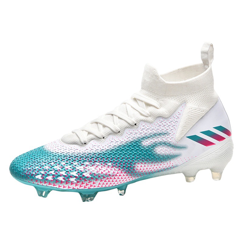 Cross-Border football shoes boys broken nail long nail male and female adult students high-top lawn sneakers competition training shoes