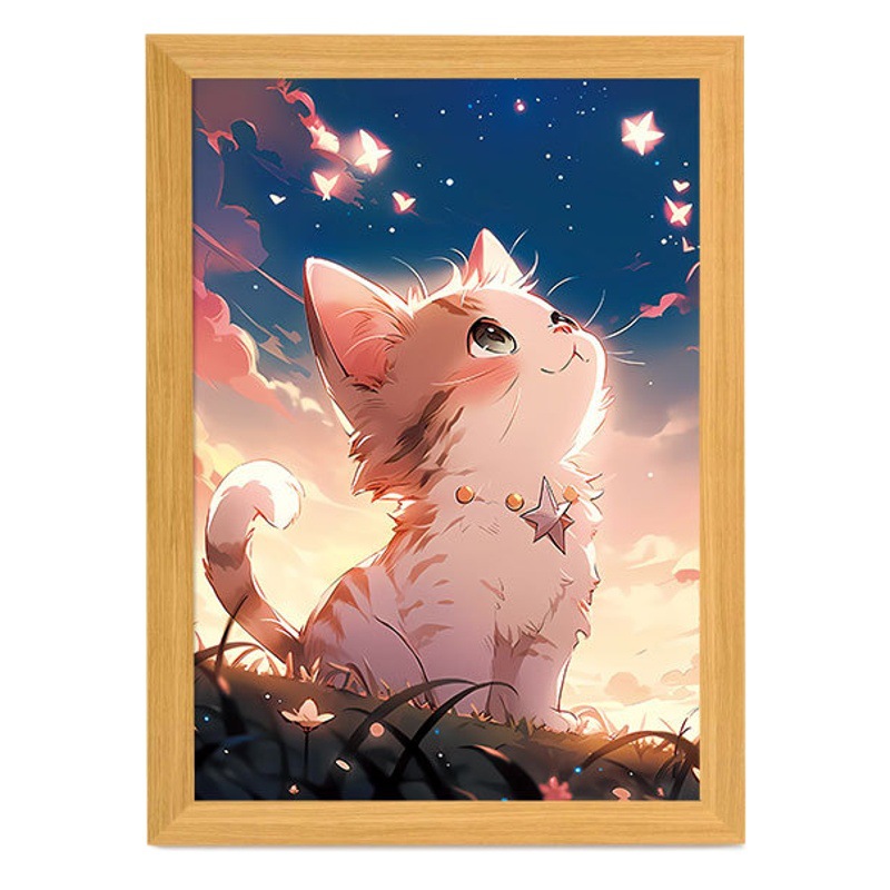 Light painting TikTok little red book diy Perfect World League of Legends home mural ornaments bedside LED night light