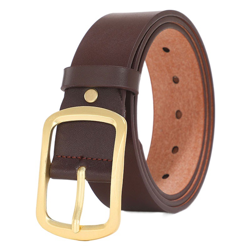 New belt leather men's belt real cowhide belt casual Joker men's pin buckle belt manufacturers wholesale