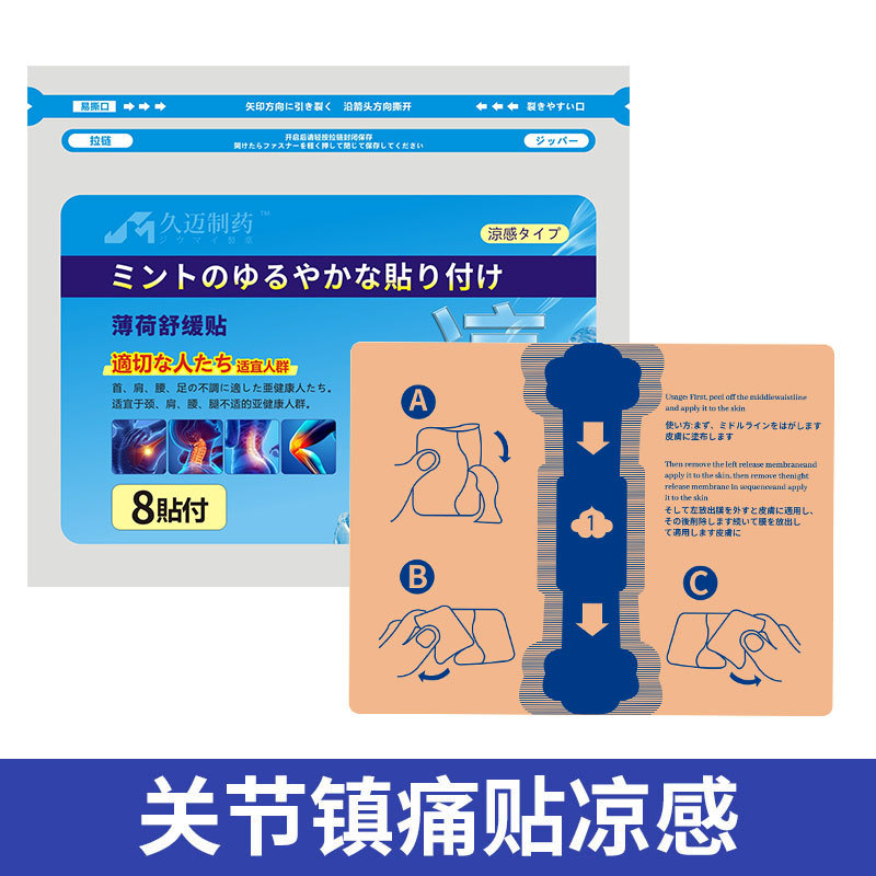 Picture of Four-Sided Elastic Cloth Japanese Plaster Patch Jiuguang Cervical Spine Patch Analgesic Plaster Jiuguangyang Plaster Patch Oem Processing Wholesale