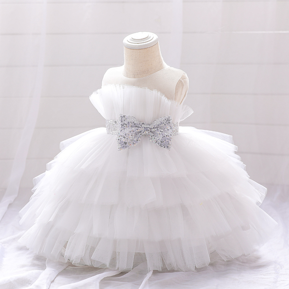 Picture of Cross-border Europe and the United States New Baby Dress Baby One-year-old Puffy Cake Birthday Dress Children's Mesh Princess Dress