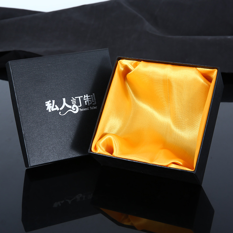 Black Lid and Base Belt Box Lipstick Gift Box Leather Belt Packaging Box Square Gift Box Wholesale Minimalist Style