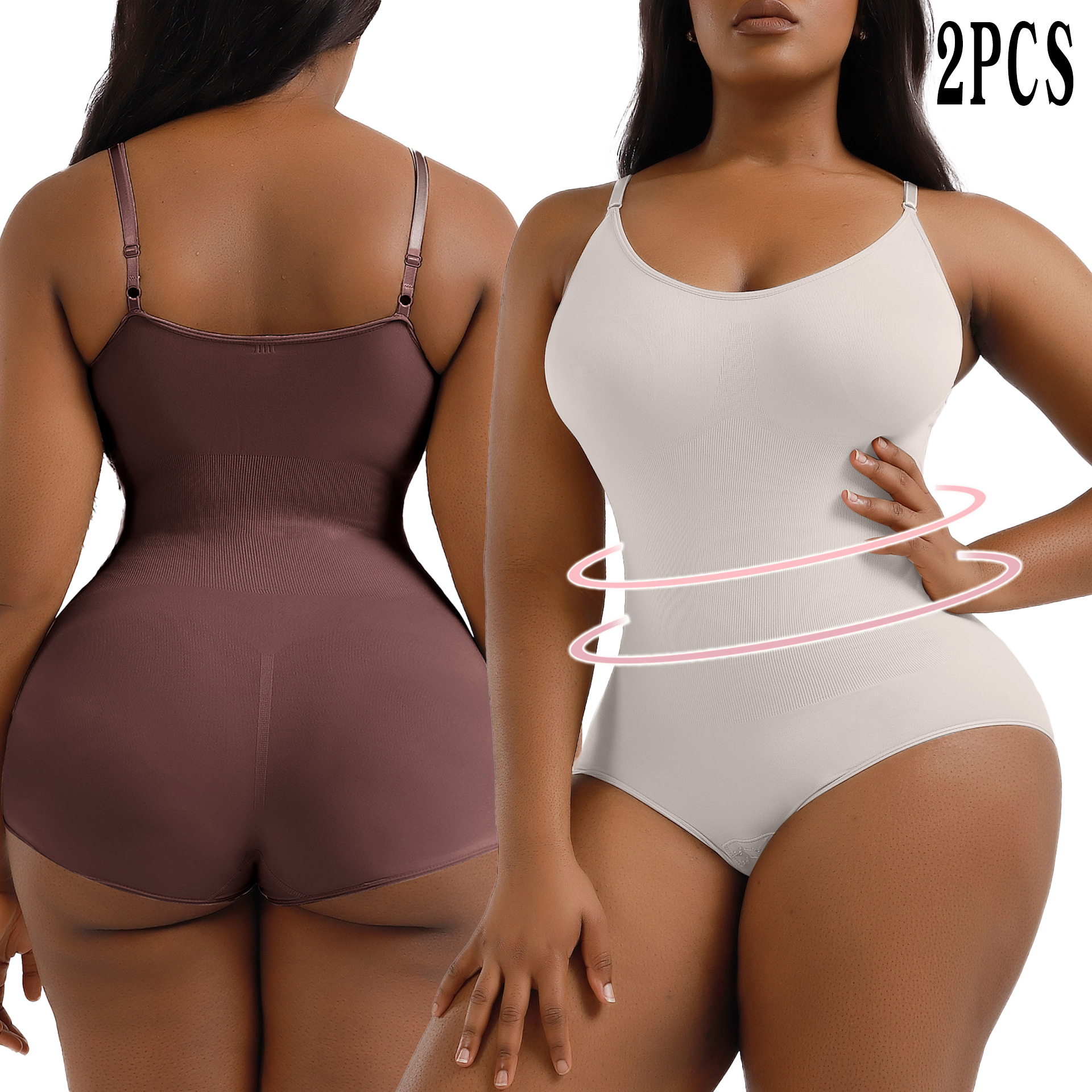 Picture of European and American plus size Postpartum Hip Lifting Seamless Body Shaping Clothes Women's Full Body Sling Abdomen Tinting Body Underwear