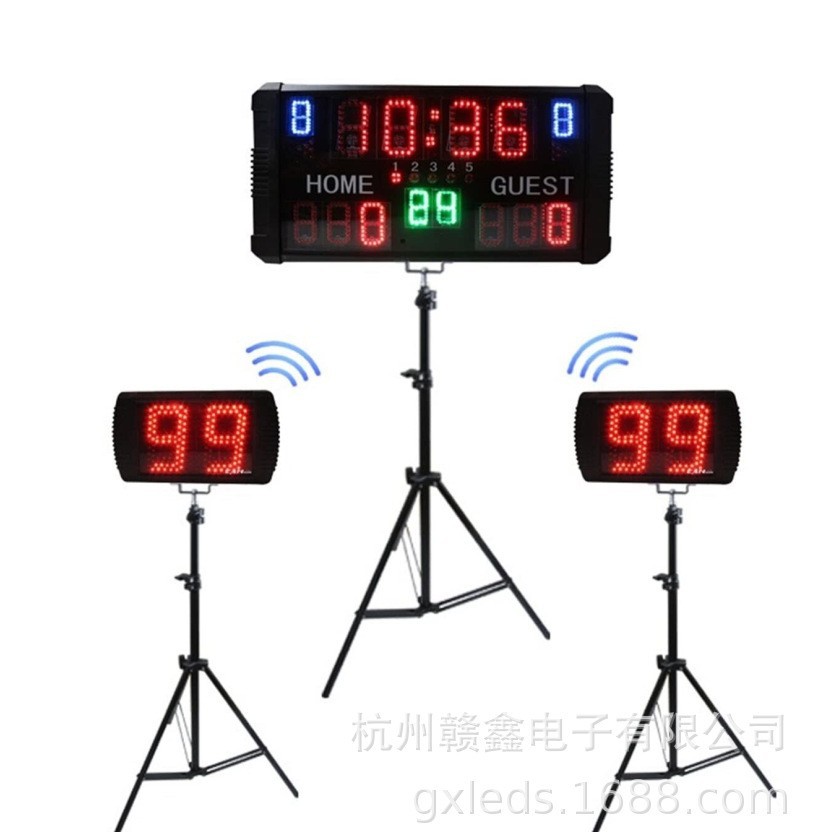 Picture of 14-Bit Basketball Indoor Scoreboard Remote Control 14/24 Seconds Countdown Timer Offensive Time Display Scoreboard Display