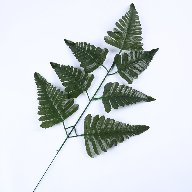 Picture of Simulated Persian Leaves, Artificial 7-Pronged Persian Leaves, Green Plant Flower Arrangement Accessories, Simulated Leaves, Simulated Flower Wedding Decoration