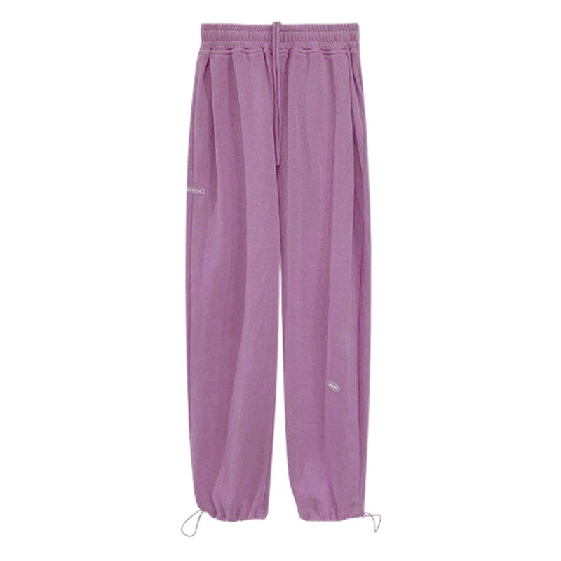 Street American Letter Loose Sports Pants Women's Casual Pants Autumn and Winter Grey High Waist Straight Pants Instagram Style Trendy
