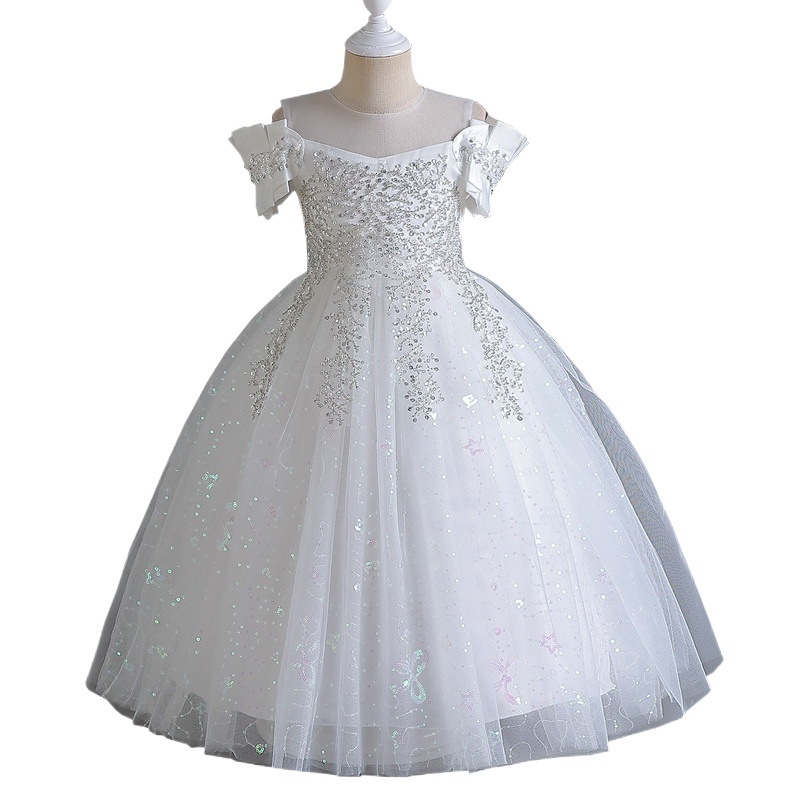 Girls' Dress Princess Dress Flower Girl's Wedding Dress Tutu Dress for Host Banquet Piano Performance Children's Evening Dress Foreign-style