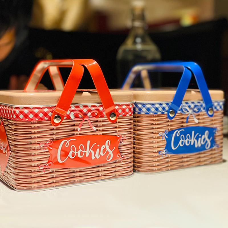 Picture of High-End Gift Jar Mid-Autumn Festival Suitcase Candy Cookie Tin Box Biscuit Box Mooncake Box Square Large Mid-Autumn Festival Gift Box