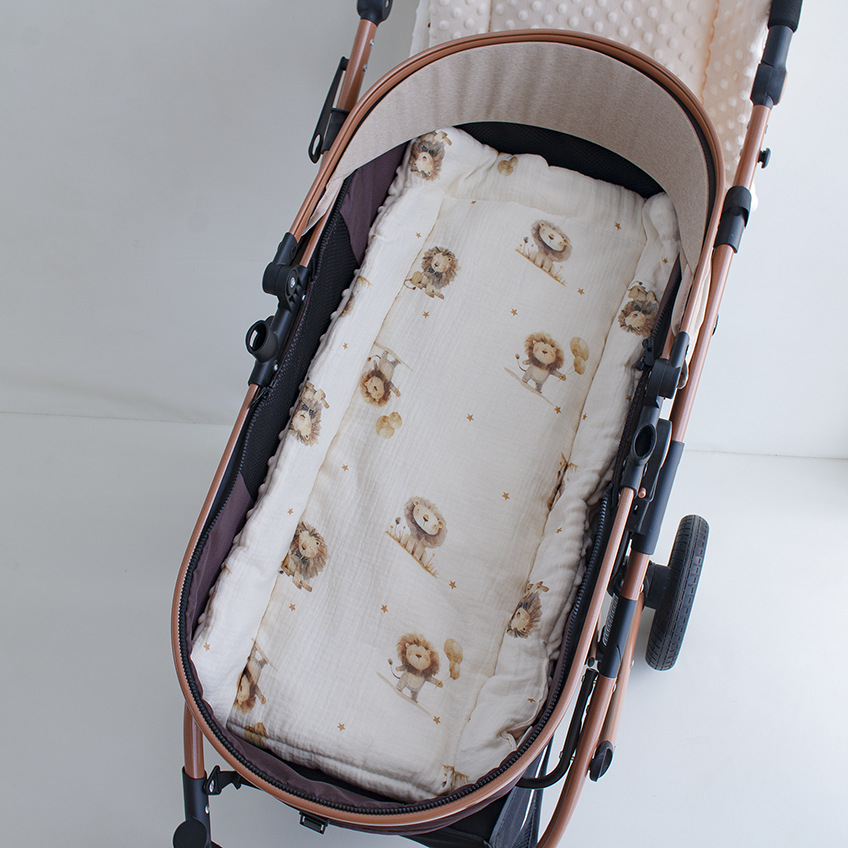 Picture of Autumn and Winter Crib Pea Velvet Comfortable Gauze Mattress Baby Mattress Children's Cotton Cushion Bed