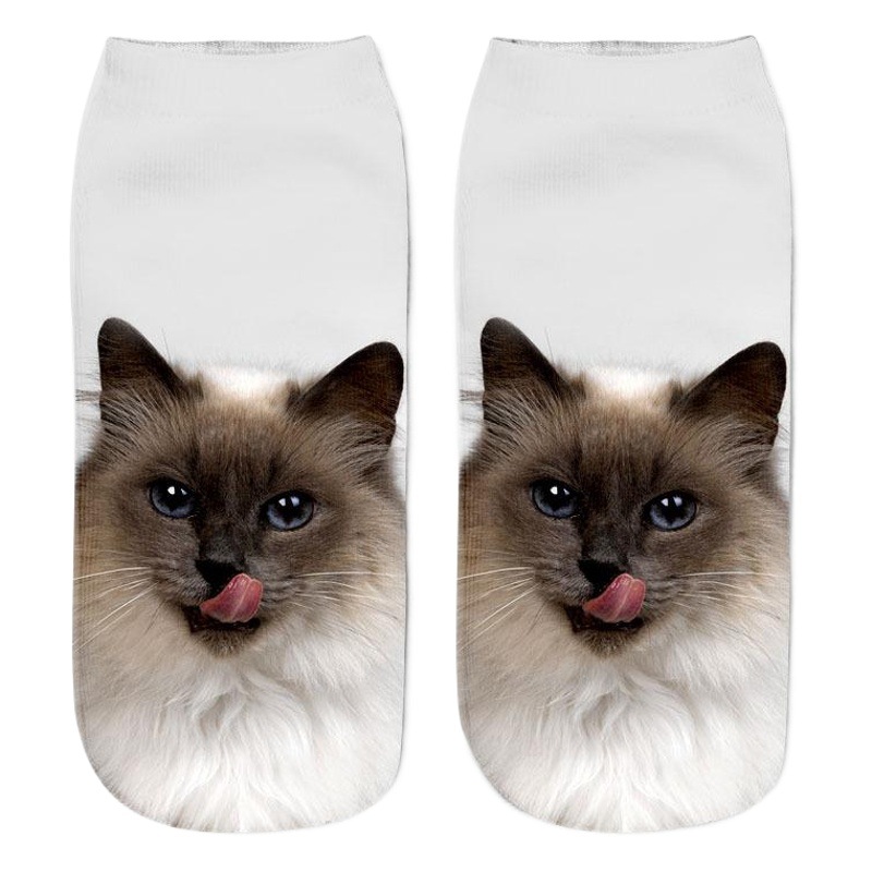 Direct for foreign trade hot printing socks cartoon stereo socks Harajuku wind animal cat 3D printed boat Socks wholesale