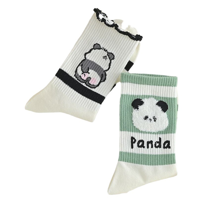 Panda Socks Women's Autumn and Winter New Ins Trendy All-match High-value Cute Student Sports Stockings for Women