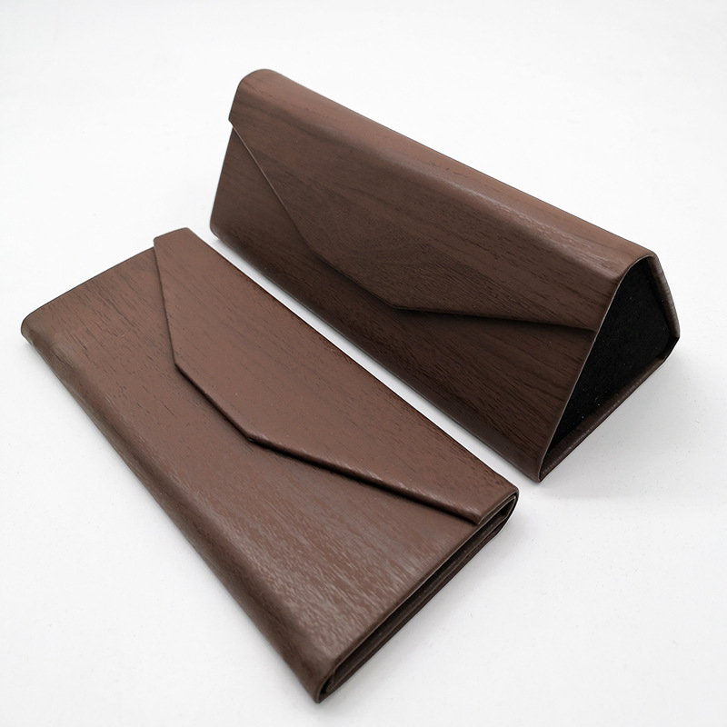 Picture of Triangular Wallet Style Foldableable Sunglasses Case Optical Glasses Case Supply Printable Logo in Stock